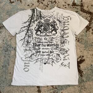 Raw Blue Cyber Y2K Trees Shirt Size XL Affliction Style